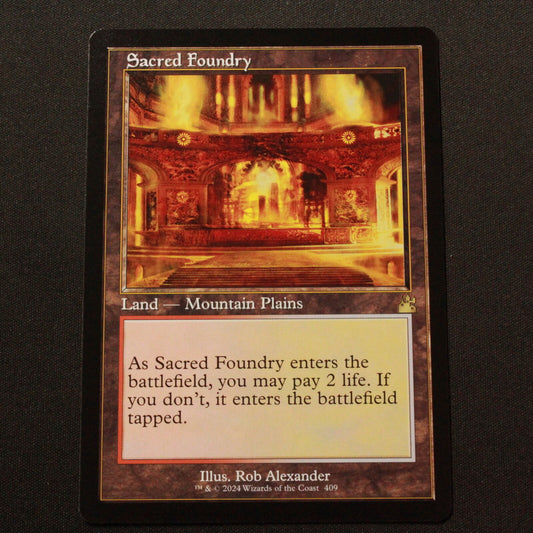 MTG Ravnica Remastered (RVR) Rare Sacred Foundry (Retro Frame) 409 NM