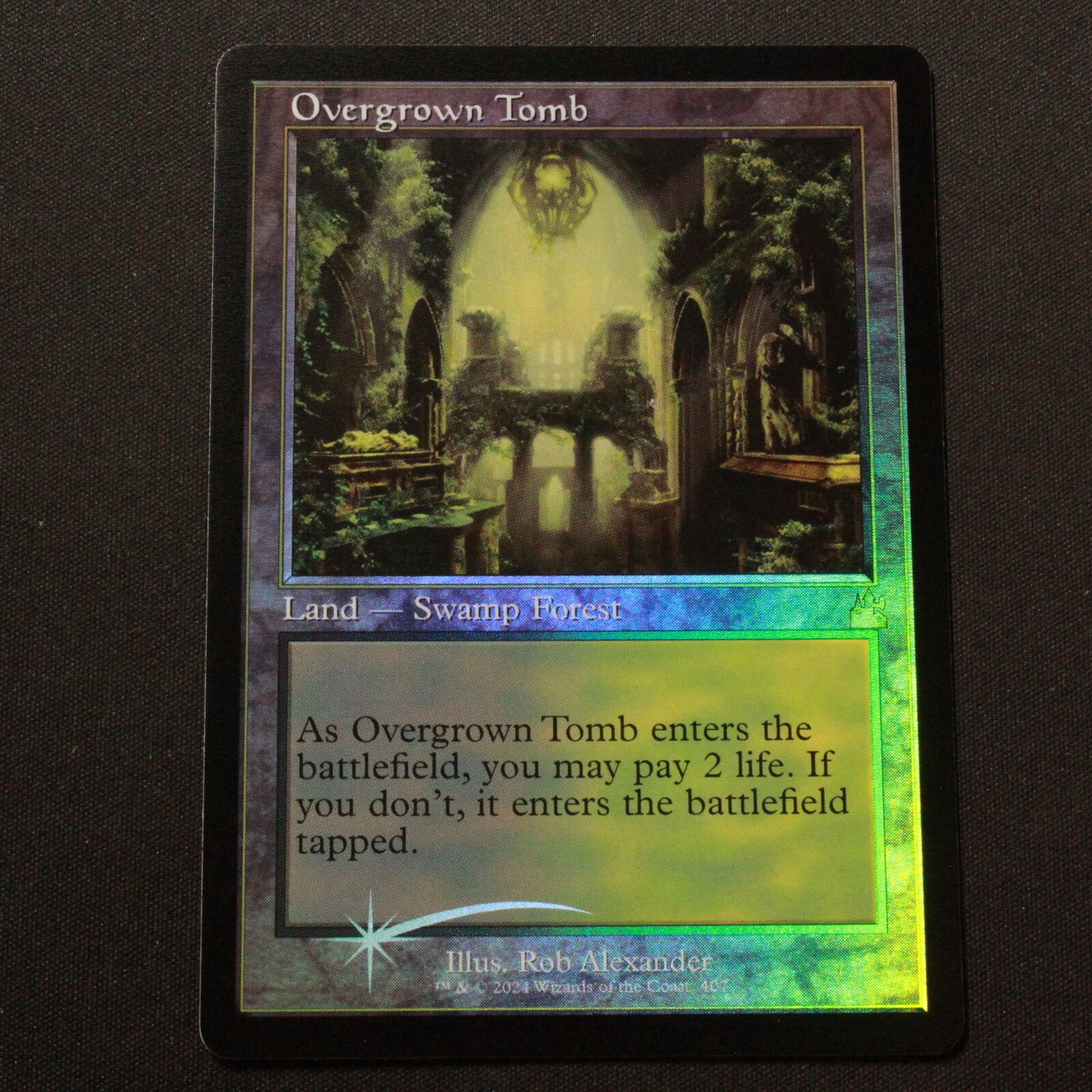 MTG Ravnica Remastered (RVR) Rare FOIL Overgrown Tomb (Retro Frame) 407 NM