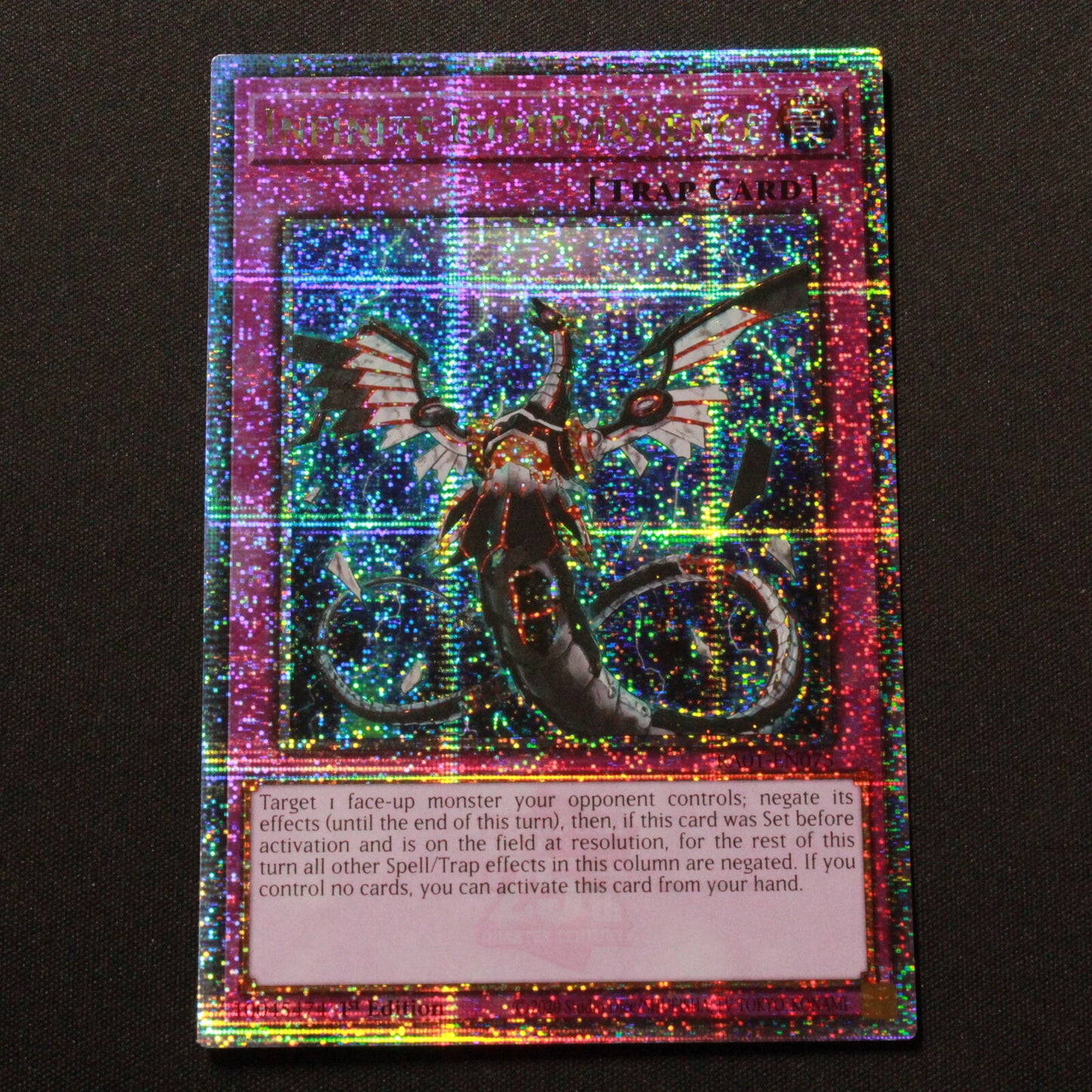 Yugioh! Infinite Impermanence Quarter Century 1st Ed Secret Rare RA01-EN075 NM