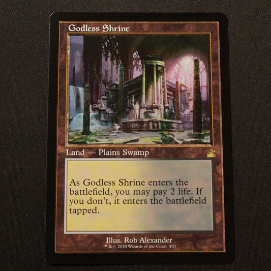 MTG Ravnica Remastered (RVR) Rare Godless Shrine (Retro Frame) 401 NM