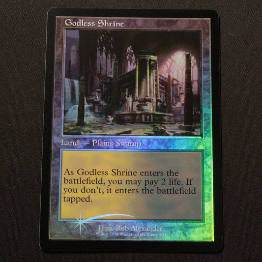 MTG Ravnica Remastered (RVR) Rare FOIL Godless Shrine (Retro Frame) 401 NM