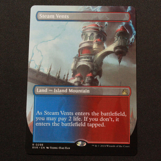 MTG Ravnica Remastered (RVR) Rare Steam Vents (Borderless) 298 NM