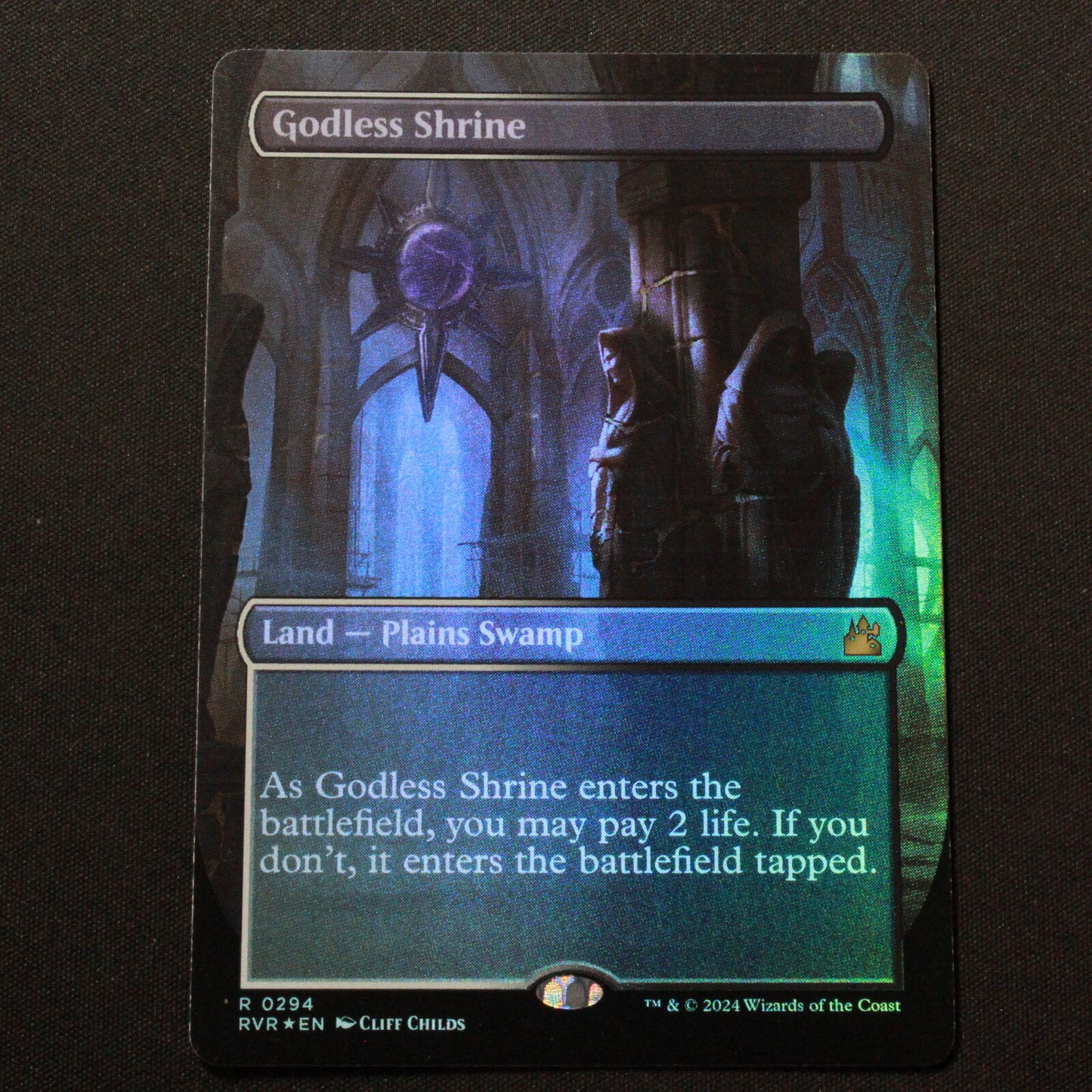 MTG Ravnica Remastered (RVR) Rare FOIL Godless Shrine (Borderless) 294 NM