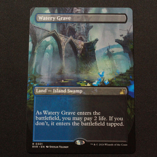 MTG Ravnica Remastered (RVR) Rare Watery Grave (Borderless) 301 NM