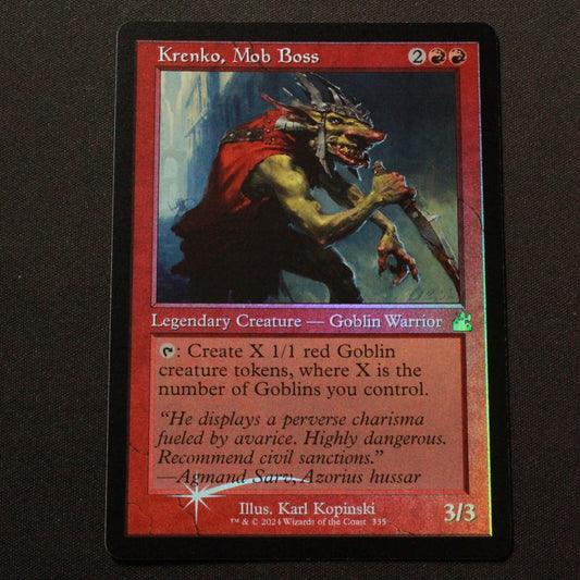 MTG Ravnica Remastered (RVR) Rare FOIL Krenko, Mob Boss (Retro Frame) 335 NM