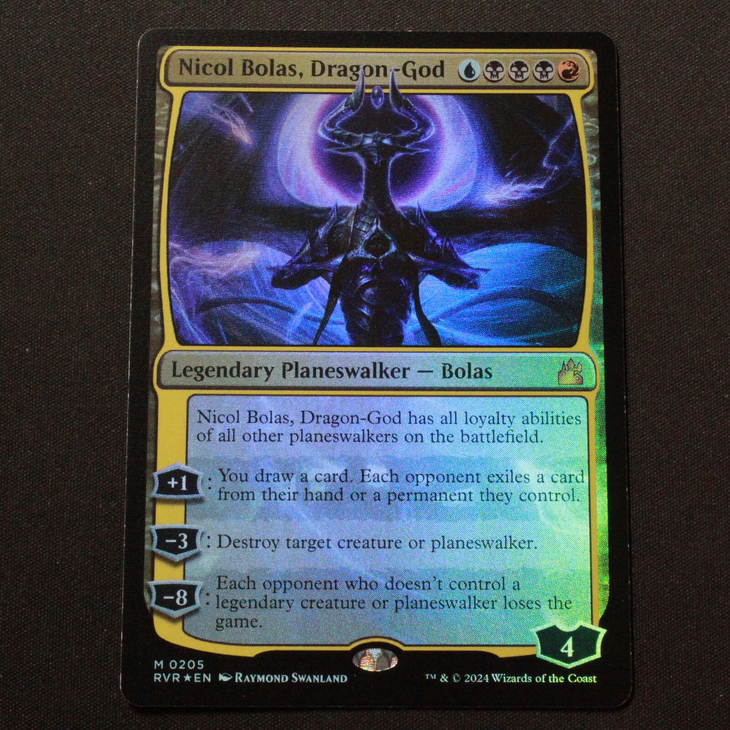 MTG Ravnica Remastered (RVR) Mythic FOIL Nicol Bolas, Dragon-God 205 NM