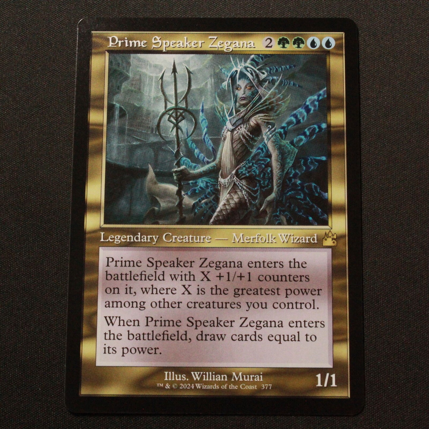 MTG Ravnica Remastered (RVR) Rare Prime Speaker Zegana (Retro Frame) 377 NM