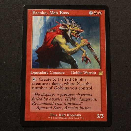 MTG Ravnica Remastered (RVR) Rare Krenko, Mob Boss (Retro Frame) 335 NM