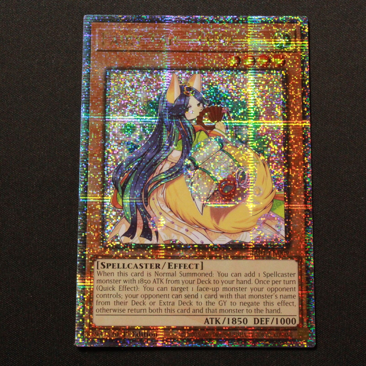 Yugioh! Fairy Tale Luna Quarter Century 1st Ed Secret Rare Card RA01-EN009 NM