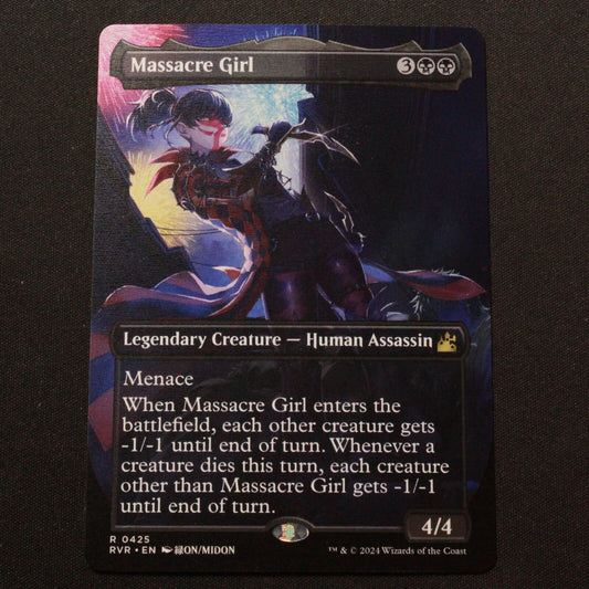 MTG Ravnica Remastered (RVR) Rare Massacre Girl (Anime Borderless) 425 NM