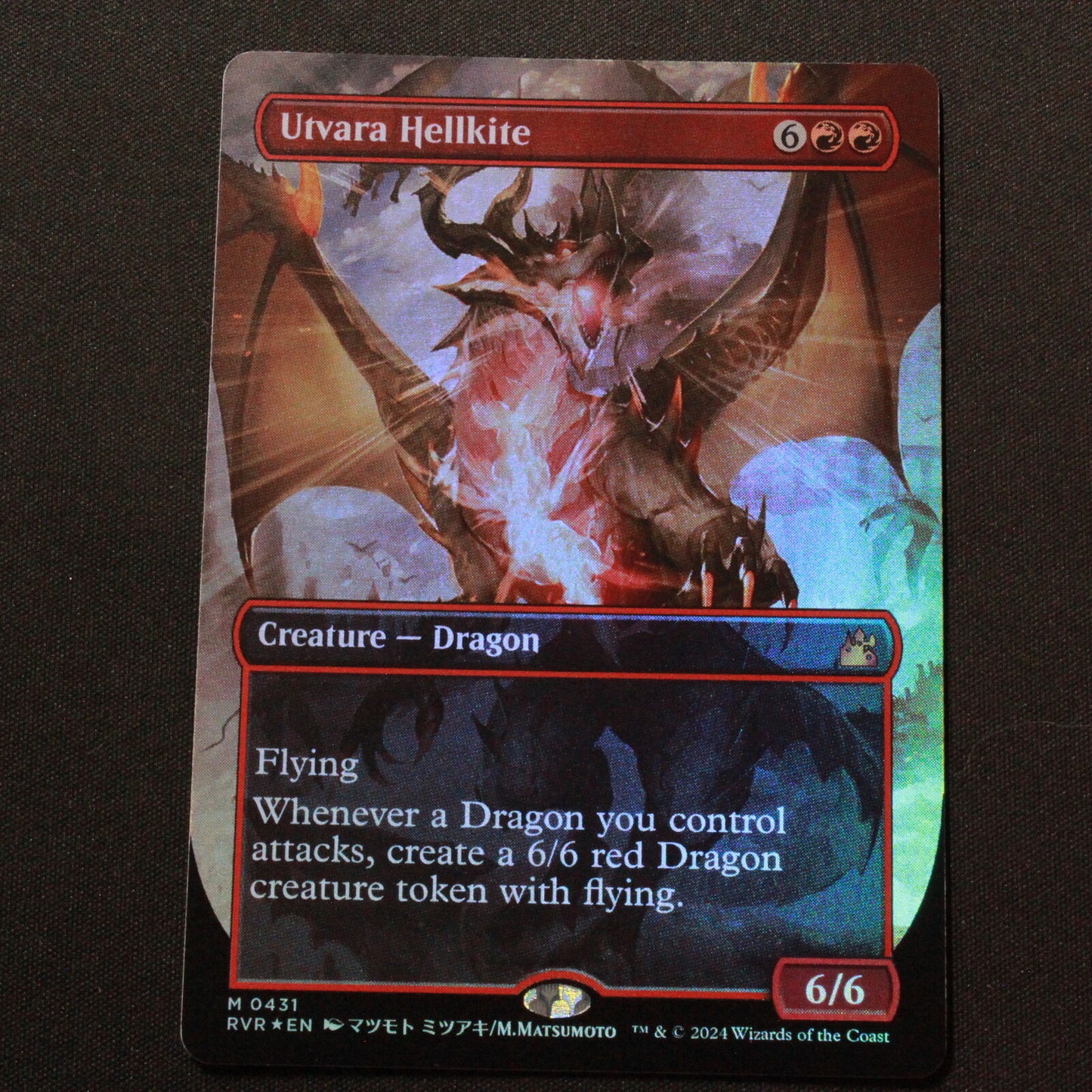 MTG Ravnica Remastered RVR Mythic FOIL Utvara Hellkite Anime Borderless 431 NM