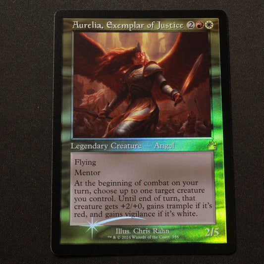 MTG Ravnica Remastered RVR FOIL Aurelia, Exemplar of Justice Retro Frame 356 NM