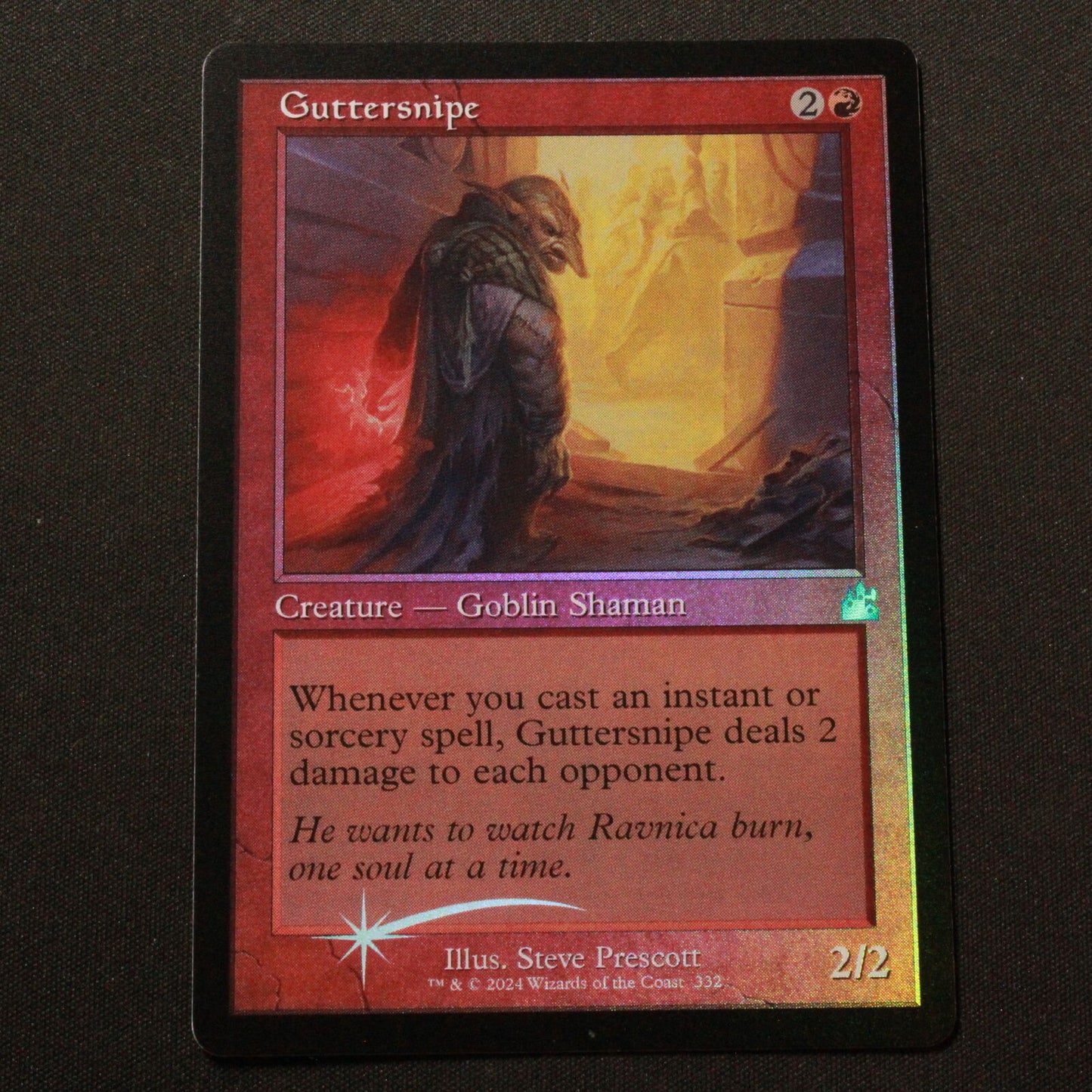 MTG Ravnica Remastered (RVR) Uncommon FOIL Guttersnipe (Retro Frame) 332 NM