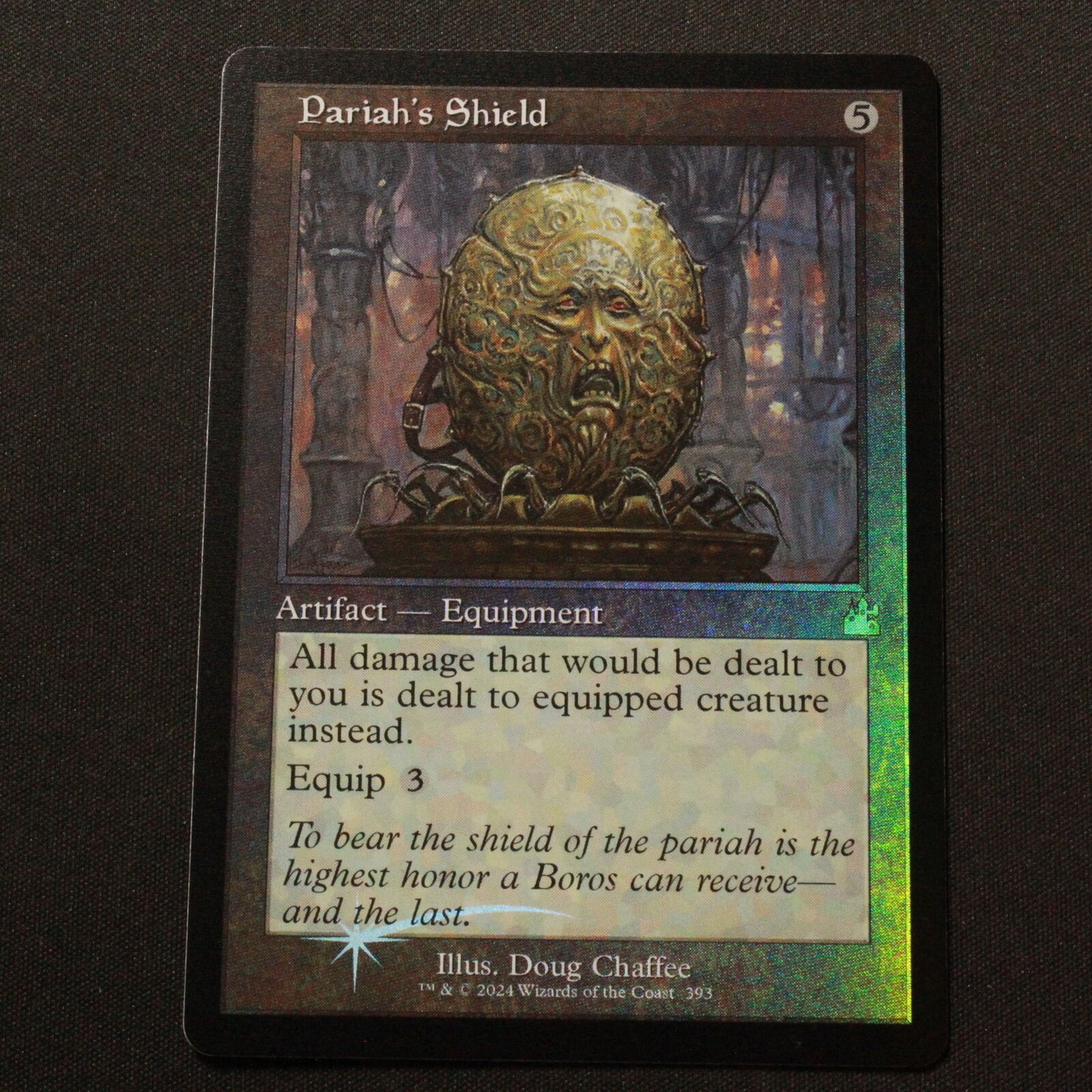 MTG Ravnica Remastered (RVR) Rare FOIL Pariah's Shield (Retro Frame) 393 NM