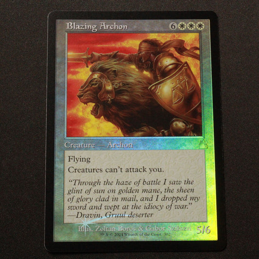 MTG Ravnica Remastered (RVR) Rare FOIL Blazing Archon (Retro Frame) 302 NM