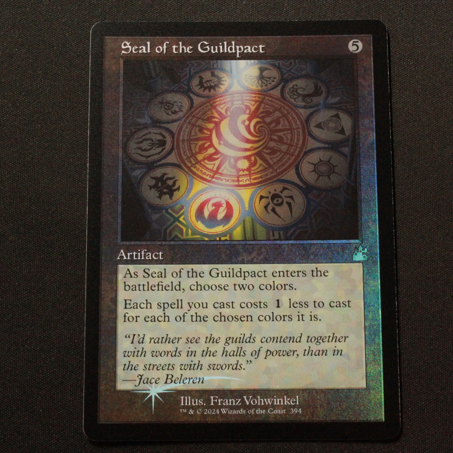 MTG Ravnica Remastered RVR Rare FOIL Seal of the Guildpact Retro Frame 394 NM