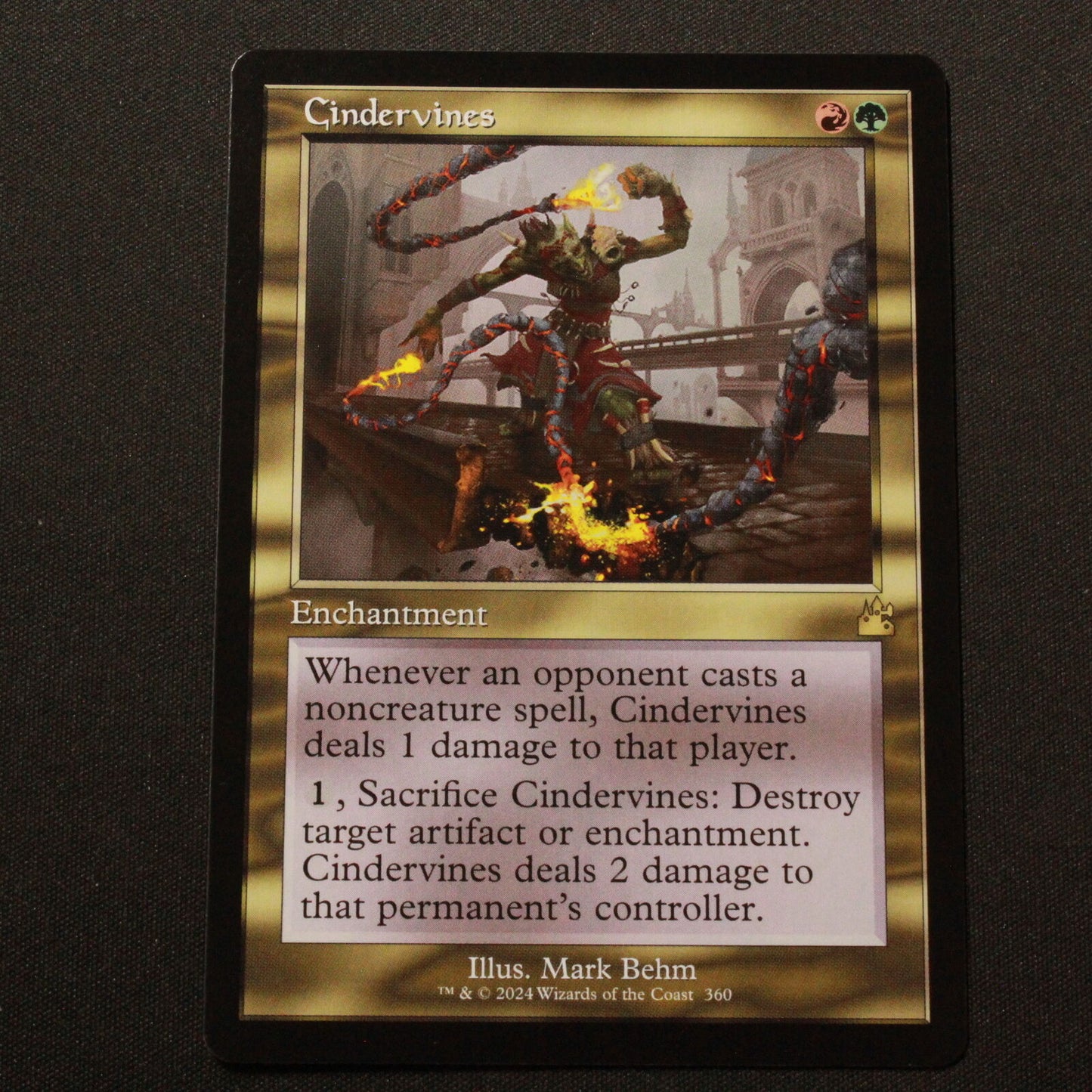 MTG Ravnica Remastered (RVR) Rare Cindervines (Retro Frame) 360 NM