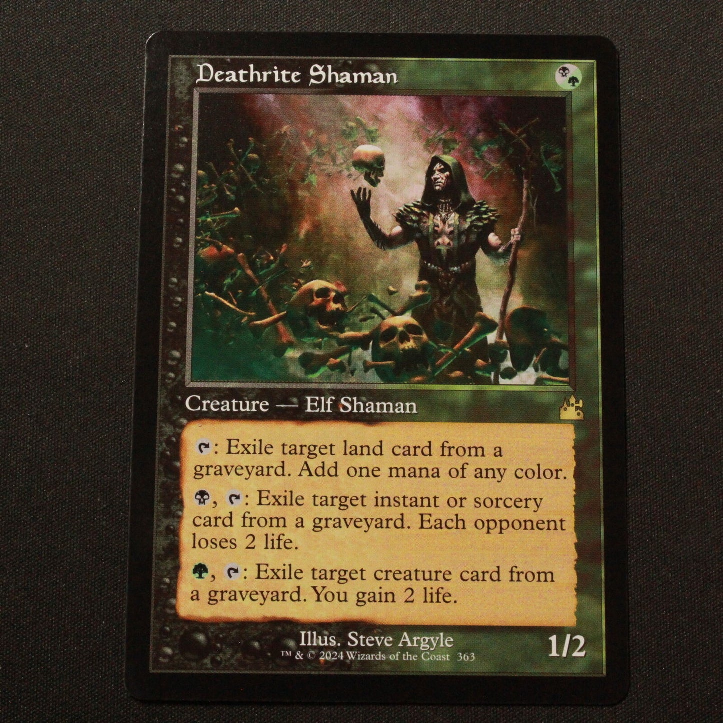 MTG Ravnica Remastered (RVR) Rare Deathrite Shaman (Retro Frame) 363 NM