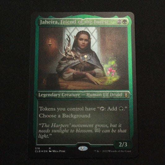 MTG Jaheira, Friend of the Forest Foil Etched CLB R Battle 4 Baldurs Gate 518 NM