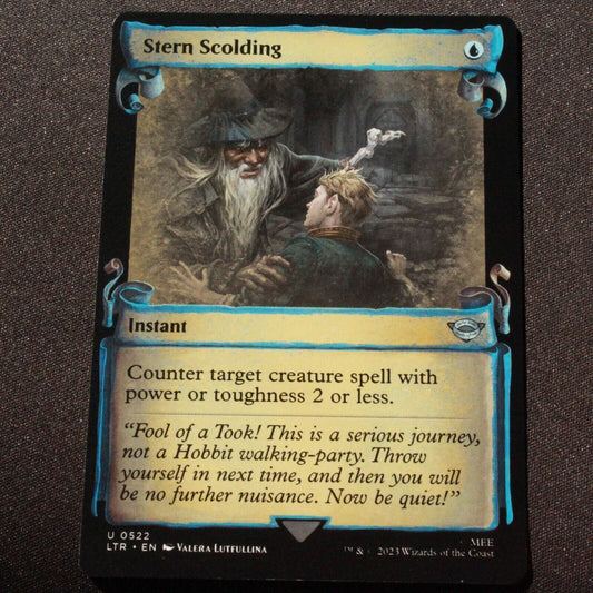 MTG The Lord of the Rings LTR Uncommon Stern Scolding Showcase Scrolls 522 NM