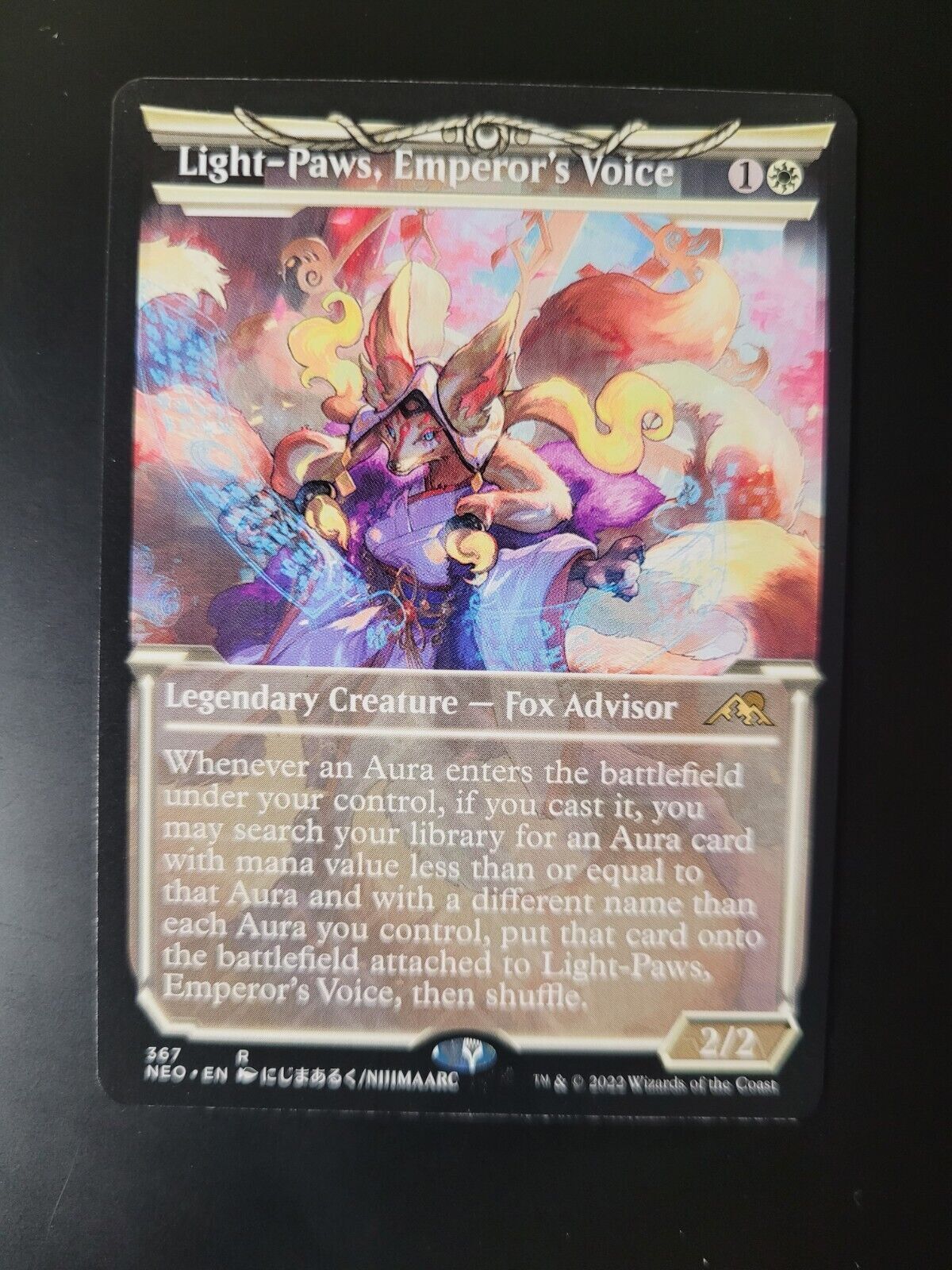 MTG Kamigawa: Neon Dynasty NEO Rare Light-Paws, Emperor's Voice Showcase 367 NM