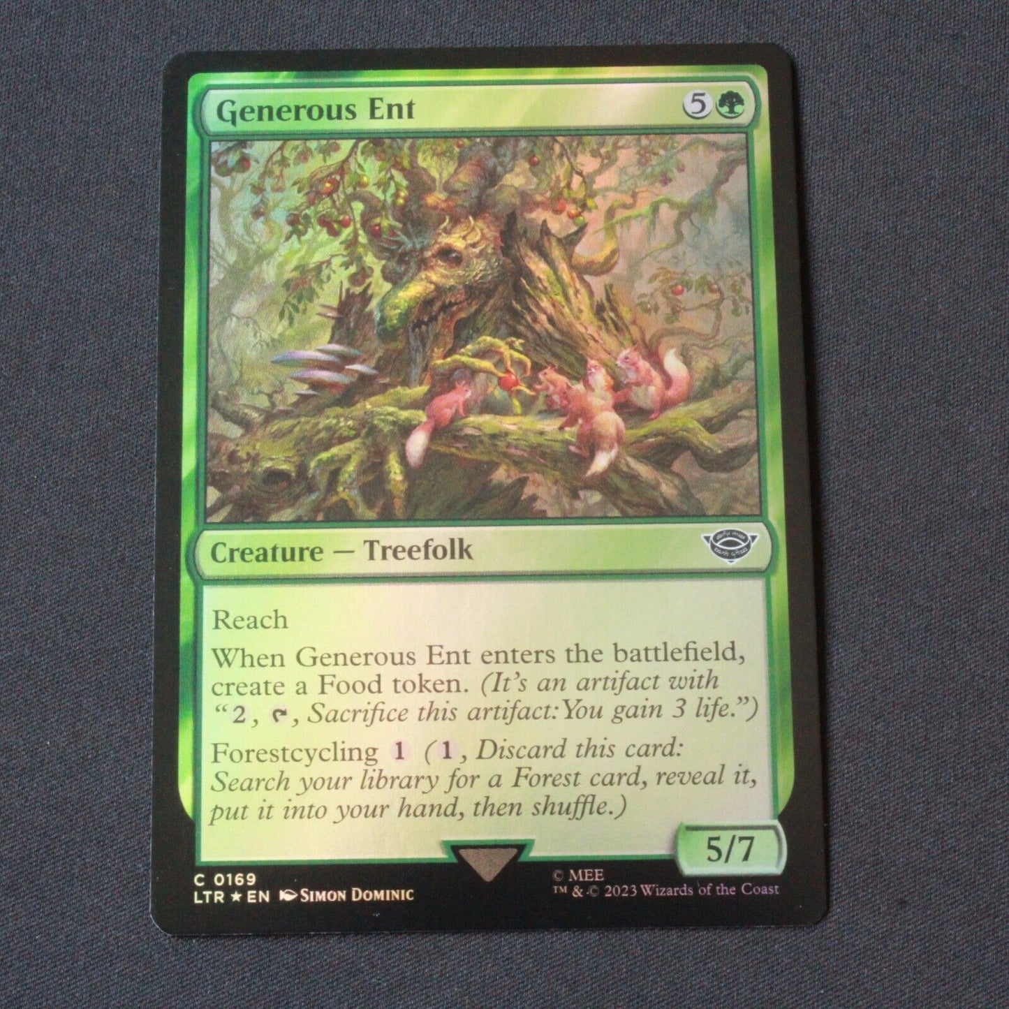 MTG The Lord of the Rings (LTR) Common FOIL Generous Ent 169 NM