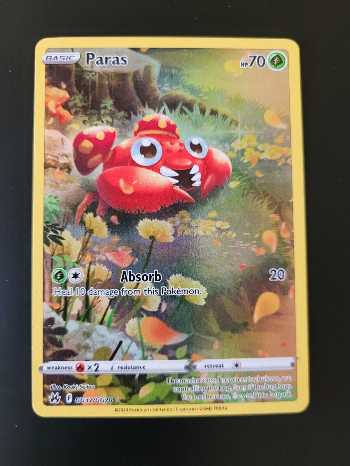 Pokemon Crown Zenith: Galarian Gallery Holo Rare Paras GG32/GG70 NM