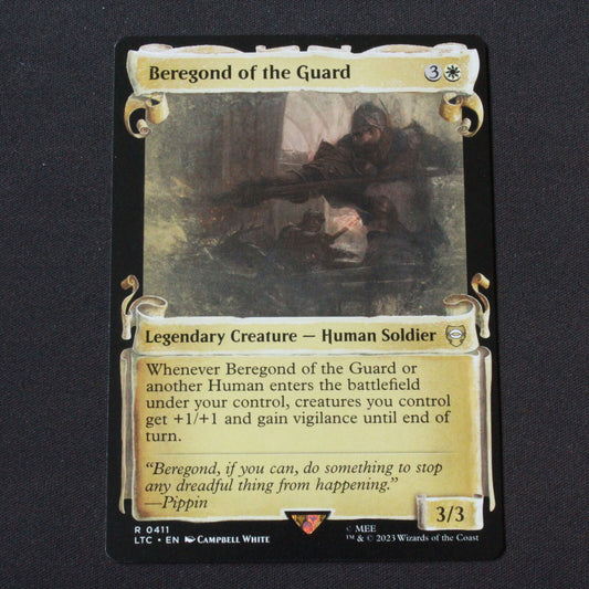 MTG Commander LOTR LTC Beregond of the Guard Showcase Scrolls 411 NM