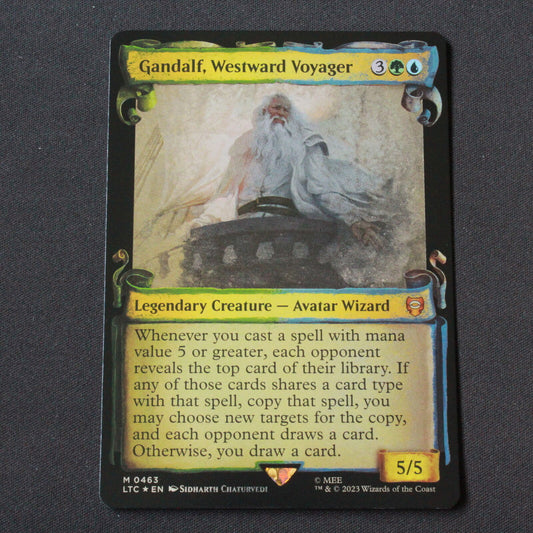 MTG Commander LOTR LTC FOIL Gandalf, Westward Voyager Showcase Scrolls 463 NM