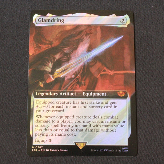 MTG The Lord of the Rings LTR FOIL Glamdring Extended Art Surge Foil 787 NM