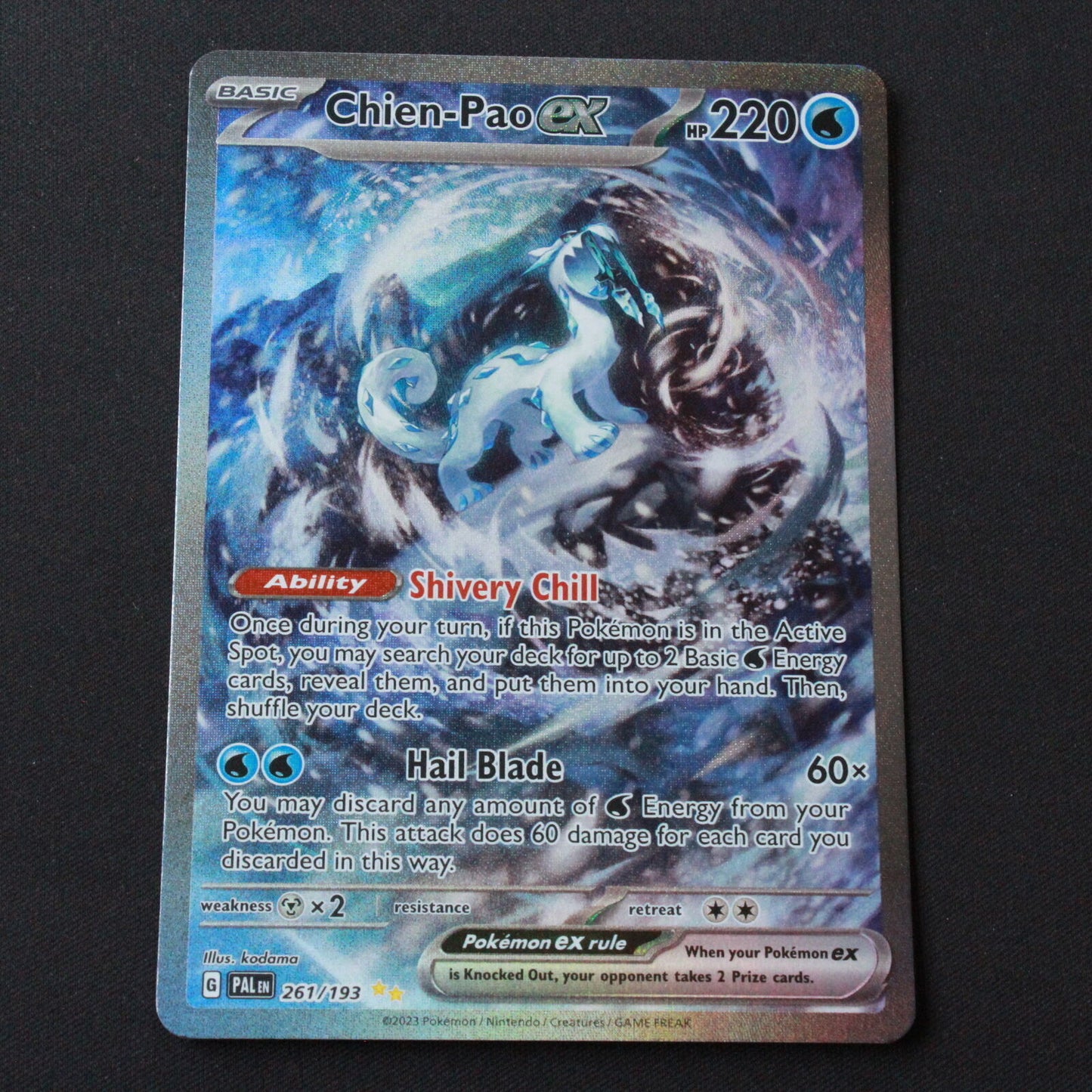 Pokemon SV02: Paldea Evolved Special Illustration Rare Chien-Pao ex 261/193 NM