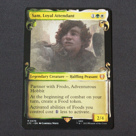 MTG Commander Lord of the Rings LTC Sam, Loyal Attendant Showcase Scrolls 476 NM