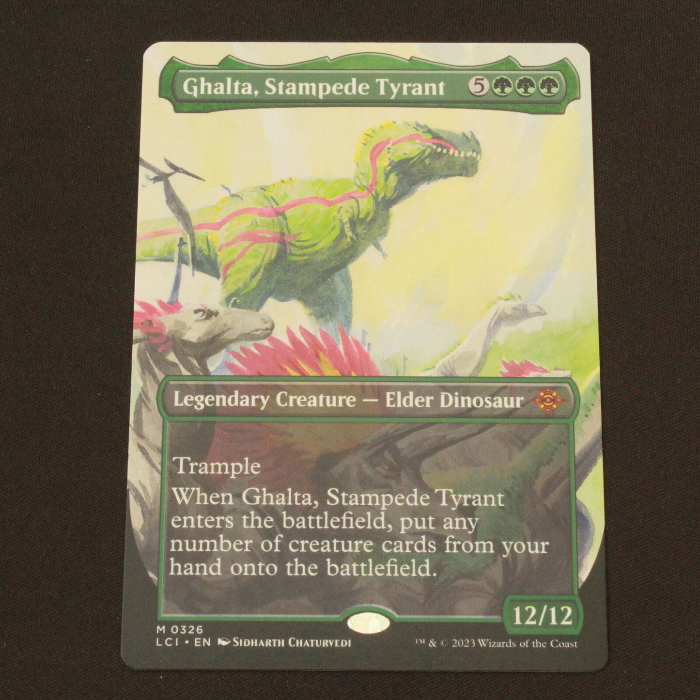 MTG Lost Caverns of Ixalan LCI Mythic Ghalta, Stampede Tyrant Borderless 326 NM