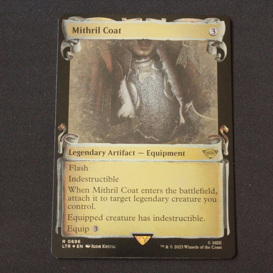 MTG The Lord of the Rings (LTR) Rare FOIL Mithril Coat (Showcase Scrolls) 696 NM