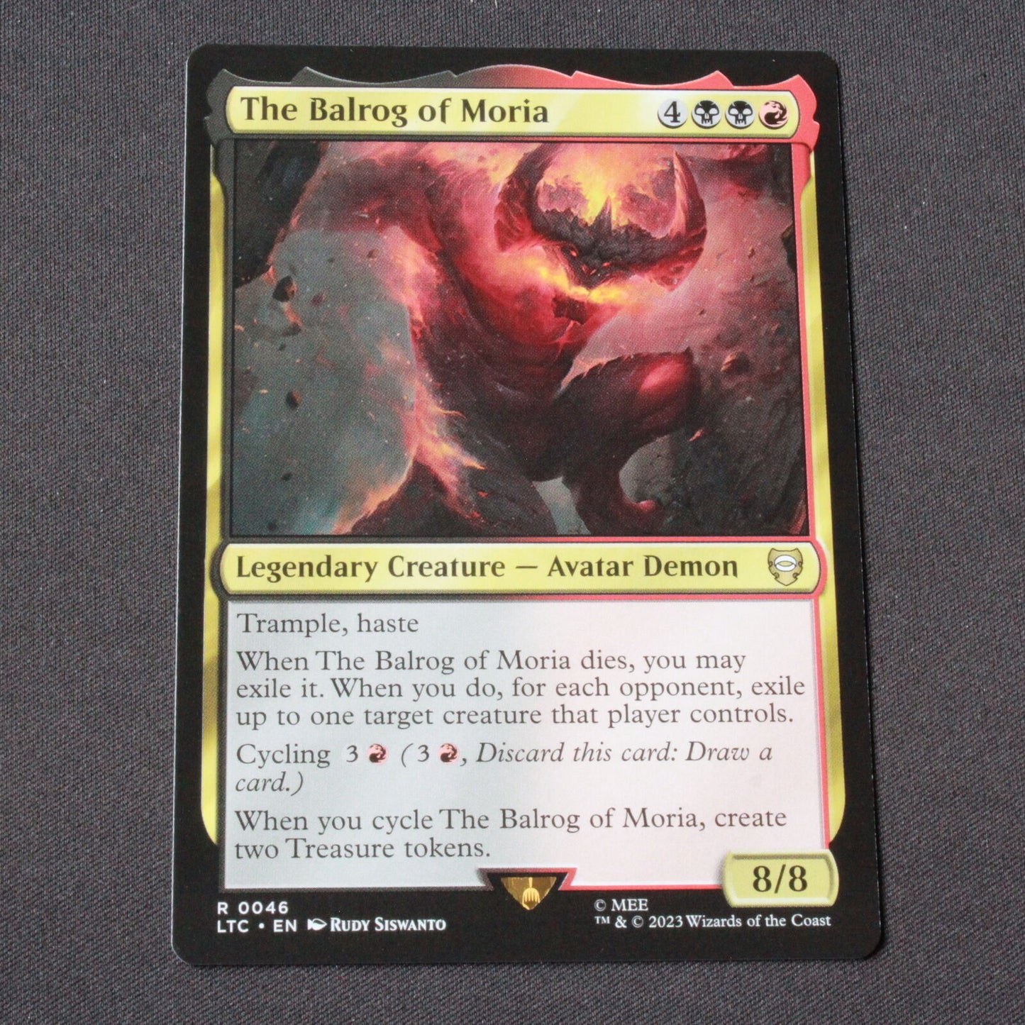 MTG Commander: The Lord of the Rings (LTC) Rare The Balrog of Moria 46 NM