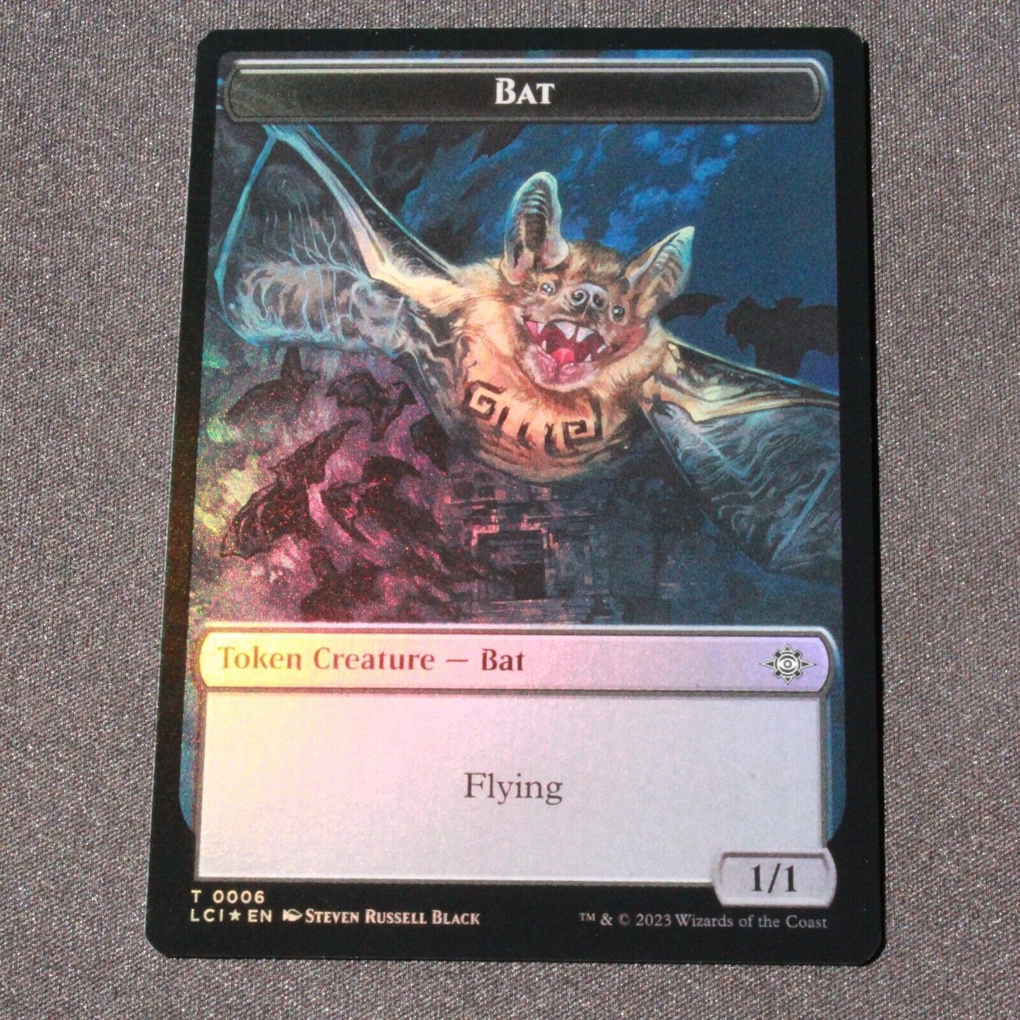 MTG The Lost Caverns of Ixalan LCI Token FOIL Treasure 0018 Bat Double 18 / 6 NM