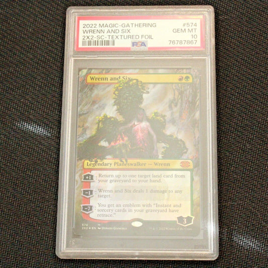 PSA 10 Gem Mint MTG Wrenn and Six Textured Foil Double Masters (2x2) Mythic