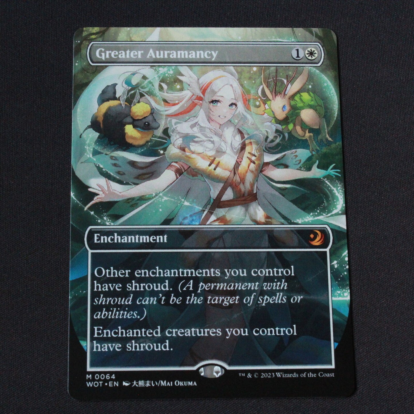 MTG Wilds of Eldraine Enchanting Tales Greater Auramancy Anime Borderless 64 NM