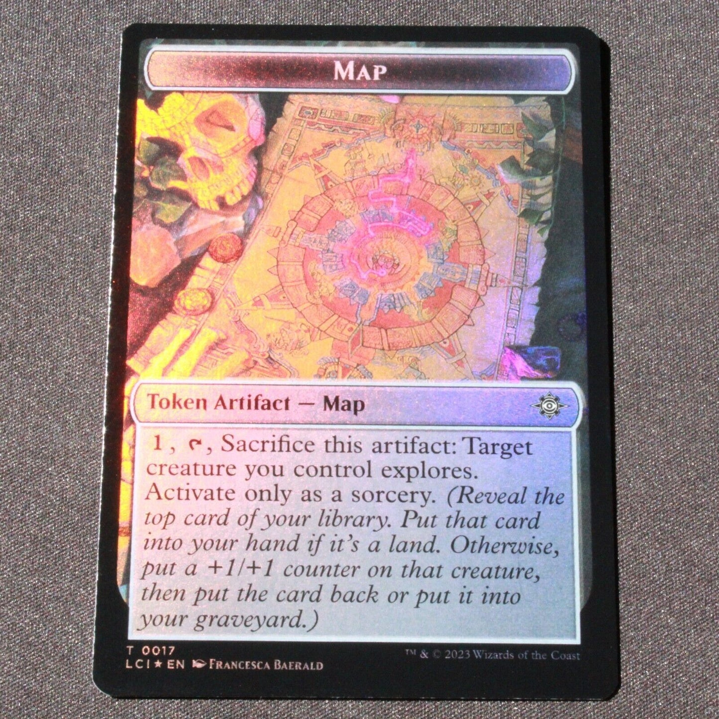 MTG The Lost Caverns of Ixalan LCI Token FOIL Map Merfolk 0005 Double 17 / 5 NM