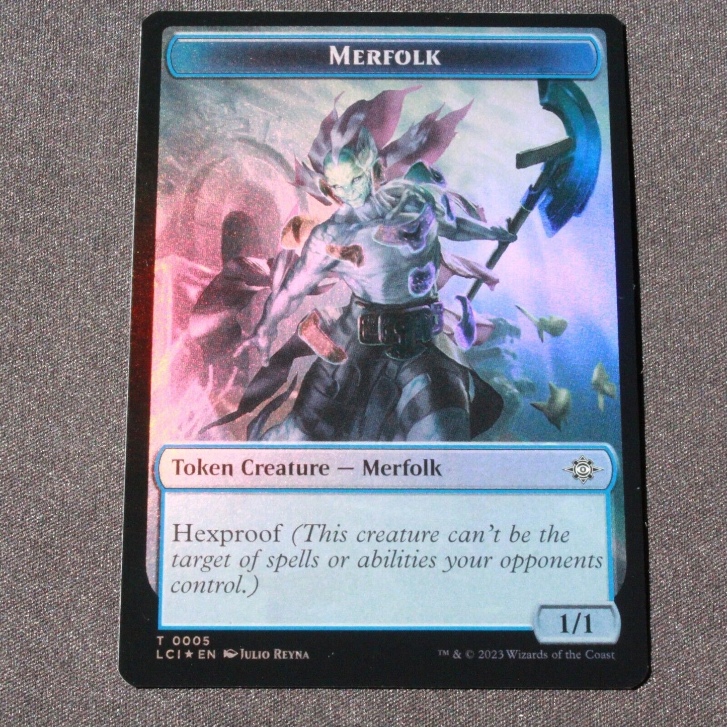 MTG The Lost Caverns of Ixalan LCI Token FOIL Map Merfolk 0005 Double 17 / 5 NM