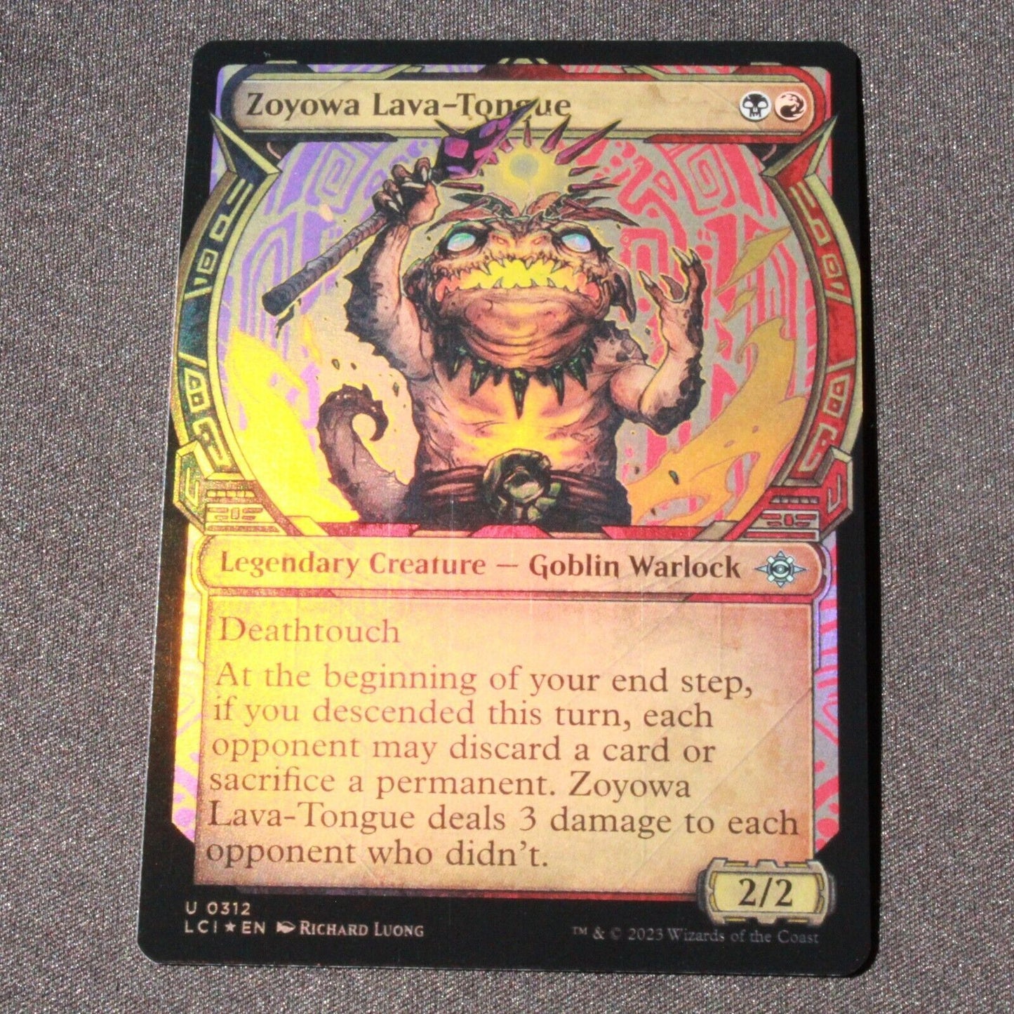 MTG Lost Caverns of Ixalan LCI Uncommon FOIL Zoyowa Lava-Tongue Showcase 312 NM