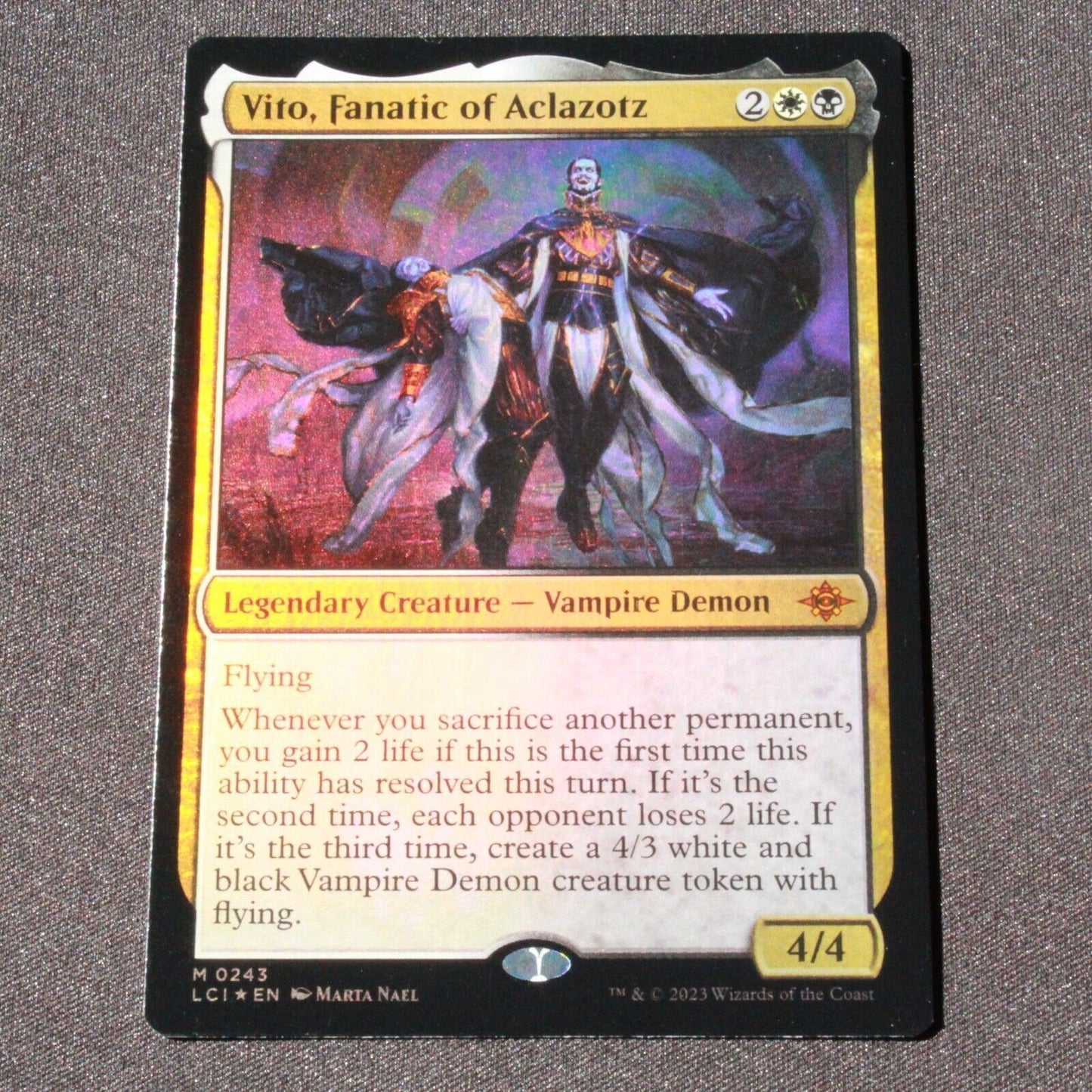 MTG The Lost Caverns of Ixalan (LCI) Mythic FOIL Vito Fanatic of Aclazotz 243 NM