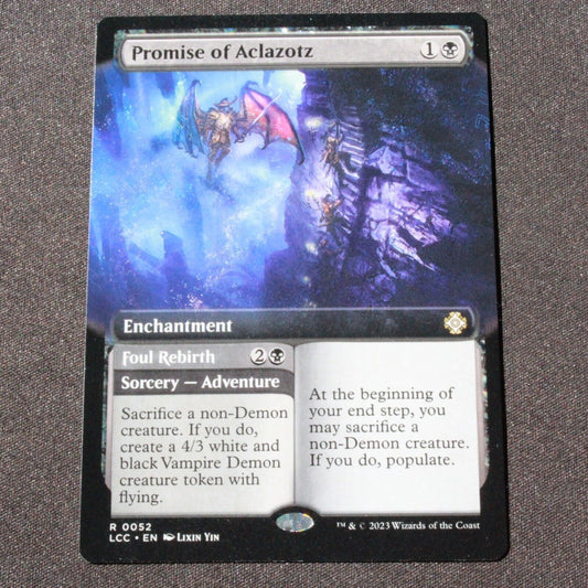 MTG Commander Lost Caverns of Ixalan LCC Promise of Aclazotz Extended Art 52 NM