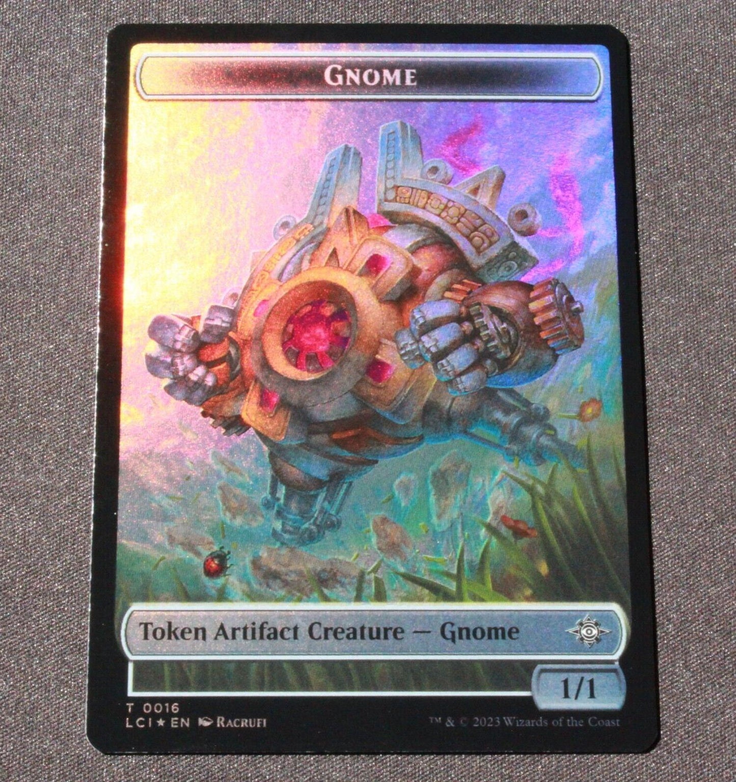 MTG The Lost Caverns of Ixalan LCI T FOIL Gnome Dinosaur Double-Sided 16 // 1 NM