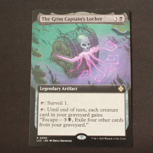 MTG Commander Lost Caverns of Ixalan LCC The Grim Captain's Locker Ext Art 50 NM