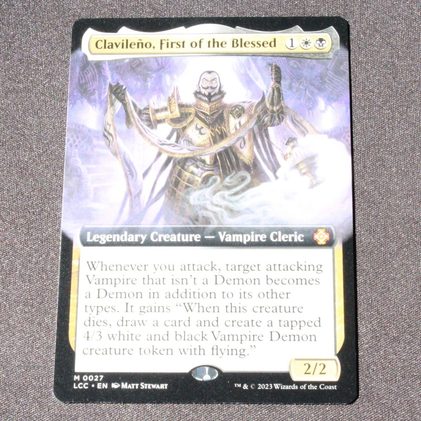 MTG Lost Caverns of Ixalan LCC Clavileno First of the Blessed Ext Art 27 NM