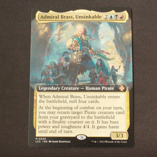 MTG Commander Lost Caverns of Ixalan LCC Admiral Brass Unsinkable Ext Art 25 NM