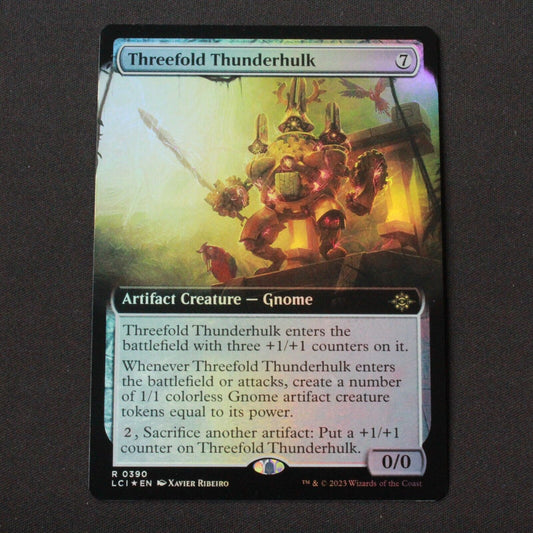 MTG The Lost Caverns of Ixalan LCI FOIL Threefold Thunderhulk Ext Art 390 NM