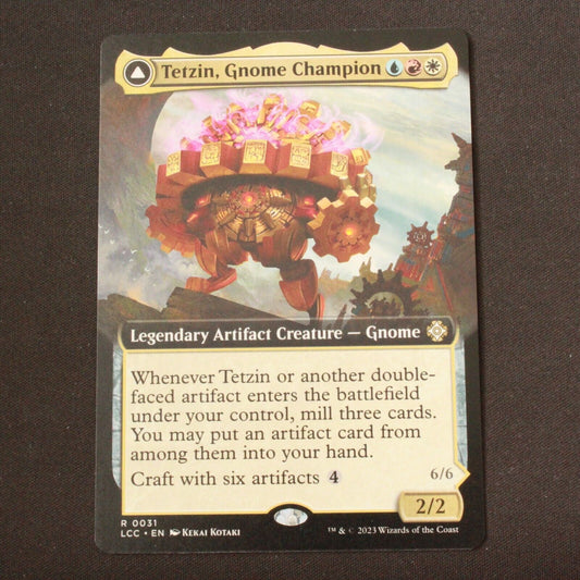 MTG Commander Lost Caverns of Ixalan LCC Tetzin Gnome Champion Ext Art 31 NM