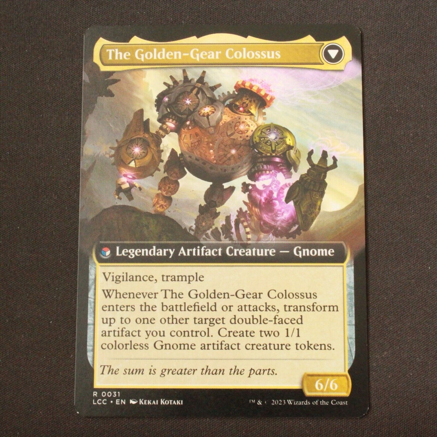 MTG Commander Lost Caverns of Ixalan LCC Tetzin Gnome Champion Ext Art 31 NM